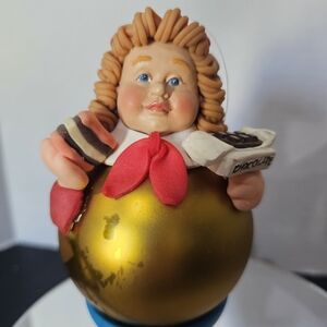 Dept 56 Noel Chocoholic Girl Ball Ornament L👀K Chocolate